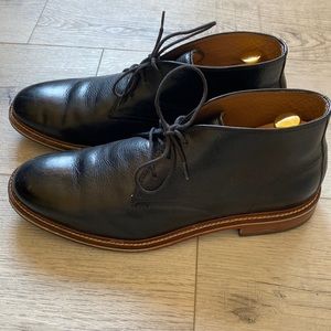 Black Leather Chukka Boot
